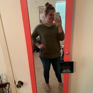 Fleece Olive green long sleeve top